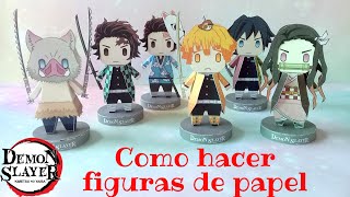 Demon Slayer papercraft ♡ Como hacer figuras de papel de tus personajes favoritos ♡ Kimetsu no yaiba [upl. by Ulane]