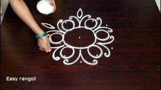 muggulu designs with 5 to 3 interlaced dots  rangoli art designs  simple kolam [upl. by Sheila]