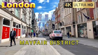 Mayfair London Exploring Exclusive Avenues in 4K60fps [upl. by Howe]