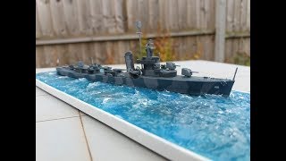 Tamiya 1700 Waterline Series DD412 Hammann [upl. by Epoillac]