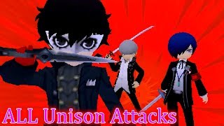 Persona Q2 New Cinema Labyrinth ALL Unison Attacks [upl. by Ravahs]