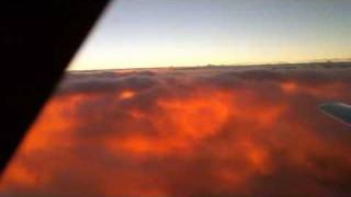 Sun rise under the clouds at FL280 [upl. by Catton]