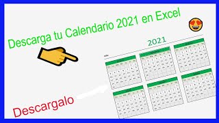 Descargar el calendario 2021 en excel [upl. by Llenrup]