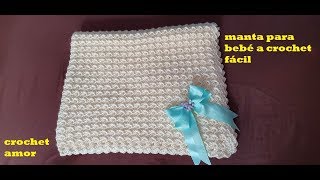 Manta en Punto Fantasia a Crochet tejido en 3D 😍 Crochet Para Bebé [upl. by Nyrmak]