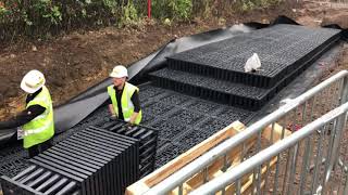 Whitchurch Primary School Attenuation Tank Installation [upl. by Ahset]