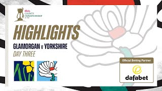 Highlights Glamorgan vs Yorkshire  Day Three  Yorkshire close in on victory [upl. by Adikram]