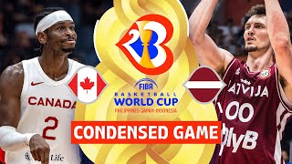 Canada 🇨🇦 vs Latvia 🇱🇻  Full Game Highlights  FIBA Basketball World Cup 2023 [upl. by Thorsten]