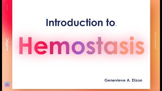 Introduction to Hemostasis [upl. by Canica]