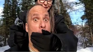 Buzz cut haircut ASMR pleasant surprise by Barberette in the forest after a fresh snowfall [upl. by Zzaj81]