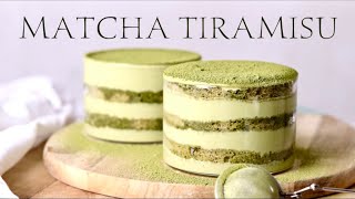 Japanese Style Tiramisu  Super Soft amp Creamy  Meltinyourmouth Matcha Tiramisu [upl. by Anerom]