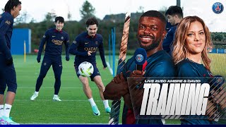 ⚽️ Paris SaintGermain  Montpellier HSC training session live from the Campus PSG 🔴🔵 [upl. by Doralin]