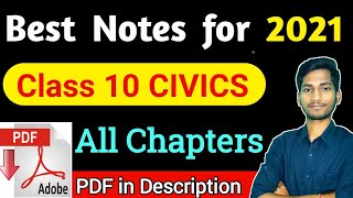 PDF Notes Of All Chapters CLASS 10 CIVICS  Best Notes For 2021 Boards [upl. by Azenav607]