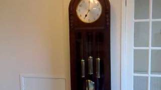 WESTMINSTER CHIME LONGCASE GRANDFATHER CLOCK [upl. by Siraf16]