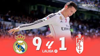 Real Madrid 9 x 1 Granada C Ronaldo 5 Goals ● La Liga 1415 Goals amp Highlights ᴴᴰ [upl. by Hepza]