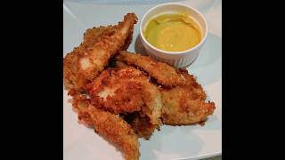 CRISPY CHICKEN FINGERS WITH DIPPING MUSTARD SUCECHINKENFINGERSfood viralvideo growyourchannel [upl. by Nauqad987]