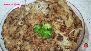 Oyster cake with Bean Sprouts  Chinese Recipe  Menu of Today [upl. by Goggin595]