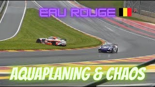 Aquaplaning amp Chaos at Eau Rouge 24hseries eaurouge spafrancorchamps mercedes audir8 porsche [upl. by Alilak]