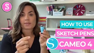 How to Use Silhouette Sketch Pens with CAMEO 4 Beginner Tutorial [upl. by Anceline]