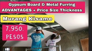 Gypsum Board Ceiling  Advantages  Size Price Thickness [upl. by Atalie]