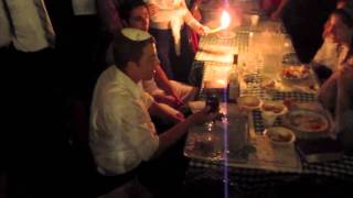 Havdalah ceremony ending Shabbat Sabbath in Tzvat Israel [upl. by Delahk]