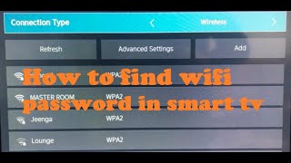 L28How to find wifi password from your smart tv [upl. by Ayra774]