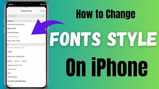 how to change font style in iphone  iphone font style change  change font style in iphone [upl. by Kenn]