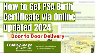 How to Get PSA Birth Certificate Online 2024 [upl. by Ojaras239]