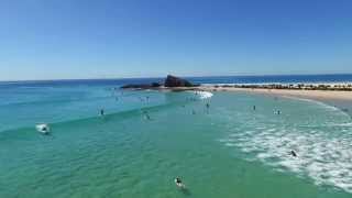 Surfing at Currumbin Alley  DJI Phantom 3 [upl. by Ashraf]