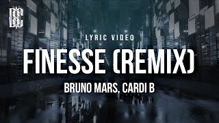 Bruno Mars feat Cardi B  Finesse Remix  Lyrics [upl. by Akenihs]