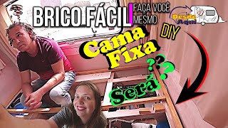 Destruímos a dinette do trailer 😱😱😱 New bed RV Tutorial Caravaning Bambina Niewiadow  Desde Aqui [upl. by Obie]