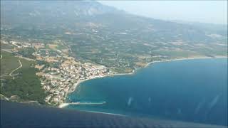 A320 Cockpit View Landing at Samos Island Greece SMILGSM [upl. by Nanam740]