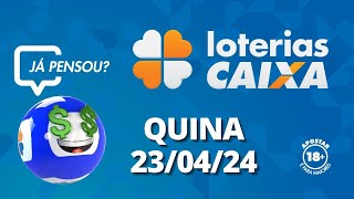 Resultado da Quina  Concurso nº 6423  23042024 [upl. by Jecoa]