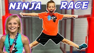 Paxtons Ninja Race with Payton [upl. by Oletta]