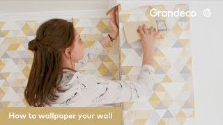 How to wallpaper your wall  Grandeco [upl. by Burnett]