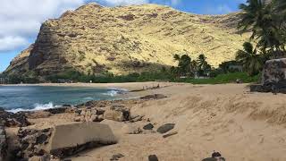 Makaha Beach Cabanas Akis and Papaoneone Beach The Bungalows Hawaii Oahu Waianae Coast [upl. by Evander]