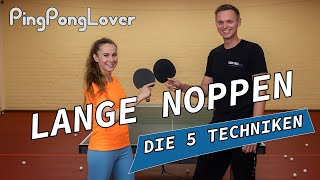 Tischtennis lange Noppen am Tisch  Tricks für Rückhand Techniken [upl. by Emanuel]