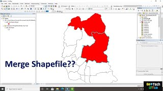 How to merge shapefiles in ArcGIS  Basic GIS [upl. by Mandy924]