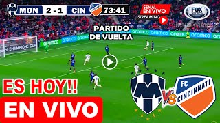 Monterrey vs Cincinnati en vivo donde ver a que hora juega Monterrey vs Cincinnati Concacaf 2024 [upl. by Nirtiak918]