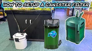 HOW TO SETUP A CANISTER FILTER FOR FISH TANK  HOW TO START EXTERNAL CANISTER FILTER [upl. by Idnyl]