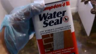 thompsons water seal sealing a concrete bathroom floor brush technique [upl. by Sharp]