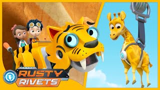 Rusty Saves a Baby Giraffe MORE  Rusty Rivets  Cartoons for Kids [upl. by Wellesley]