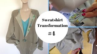 Sweatshirt Transformation 4Sweatshirt to Jacket DiY Fashion [upl. by Fortin]