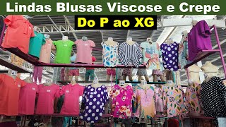 COMPRE LINDAS BLUSAS NO VISCOSE E CREPE DO P AO XG ENVIA TODO BRASIL [upl. by Atims]