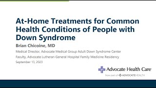 AtHome Treatments for Common Health Conditions of People with Down Syndrome 9132023 [upl. by Howarth]