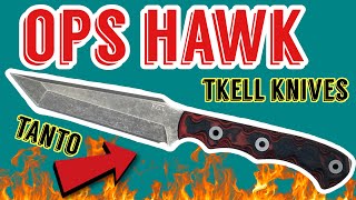 TKell Knives OPSHawk TANTO  USA Special Forces Tactical EDC Fixed Blade Review  TkellKnives [upl. by Goss771]