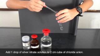 Testing of Chloride Anion  silver nitrate and nitric acid [upl. by Rekrap]