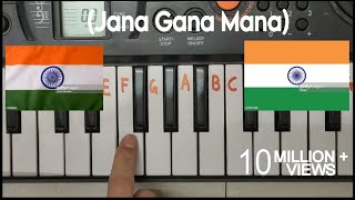 Jana gana mana easy piano tutorial [upl. by Bridgette31]