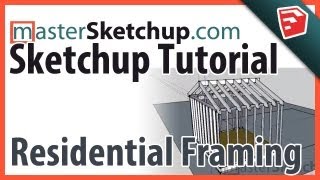 Sketchup Tutorial  Residential Framing [upl. by Nawtna]