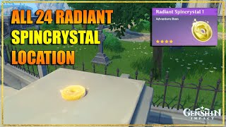 ALL 24 Radiant Spincrystal locations in 26  Genshin Impact [upl. by Publias]