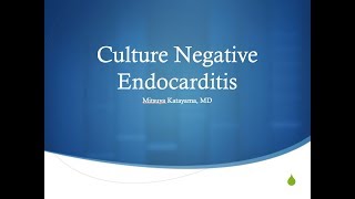 Culture Negative Endocarditis  Mitsuya Katayama MD [upl. by Hsaniva]